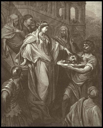 Herods daughter receives the head of john the baptist