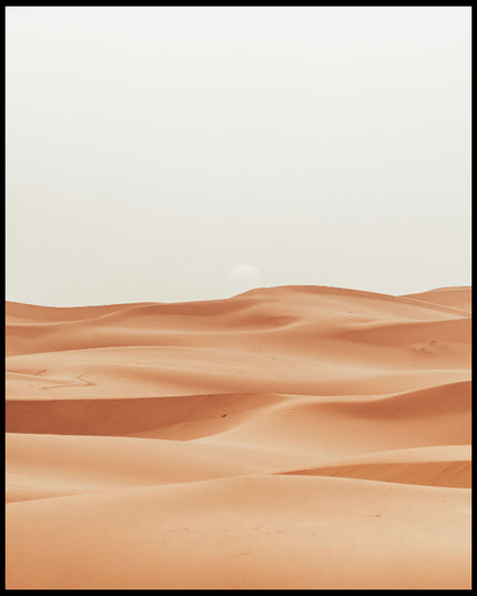 Ein Leinwandbild von den weichen, geschwungenen Sanddünen der Sahara.