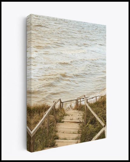 Stairs on the Beach Canvas