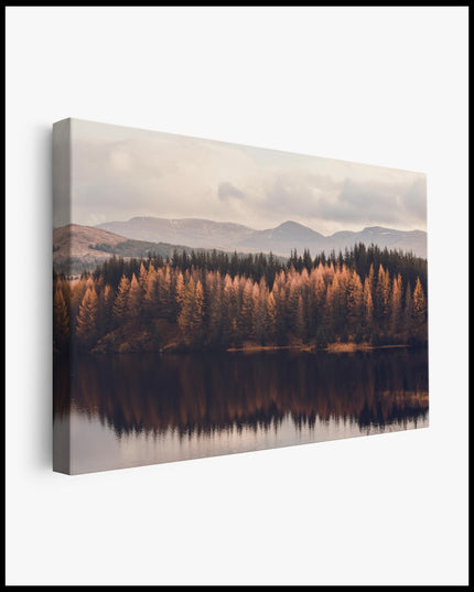 Tranquil Lake in the Forest Canvas