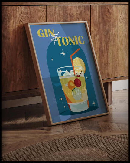 Gin Tonic Cocktail Poster