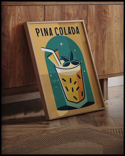 Pina Colada Cocktail Poster