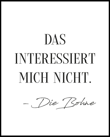 Die Bohne Poster